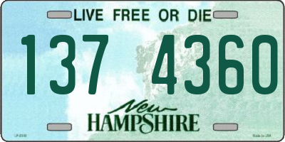 NH license plate 1374360