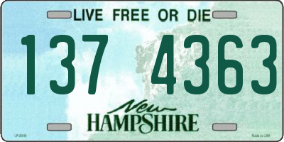 NH license plate 1374363