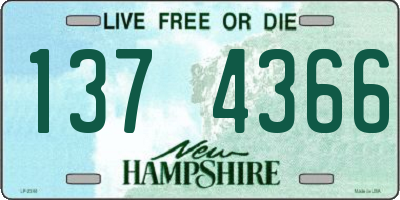 NH license plate 1374366
