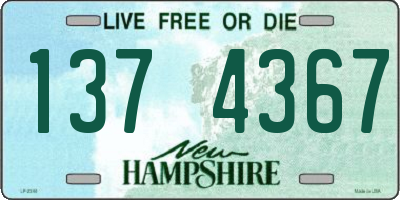 NH license plate 1374367