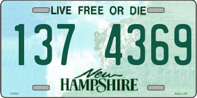 NH license plate 1374369