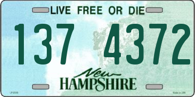 NH license plate 1374372