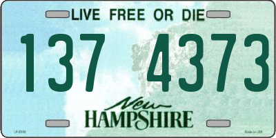 NH license plate 1374373