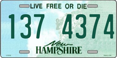 NH license plate 1374374