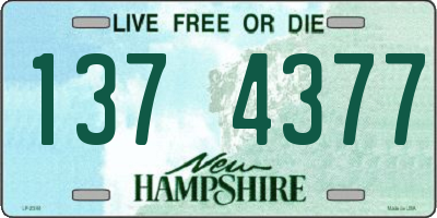 NH license plate 1374377