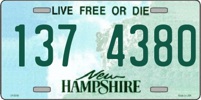 NH license plate 1374380