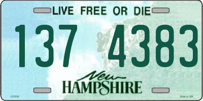 NH license plate 1374383