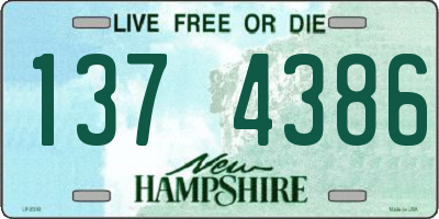 NH license plate 1374386