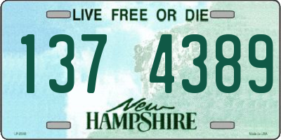 NH license plate 1374389