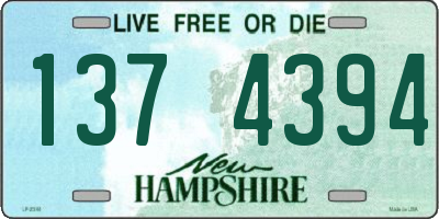 NH license plate 1374394