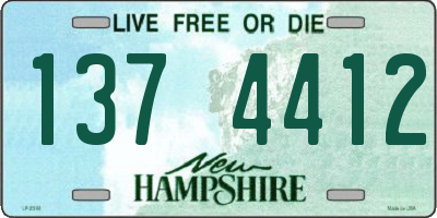 NH license plate 1374412