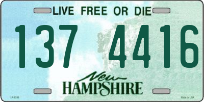 NH license plate 1374416