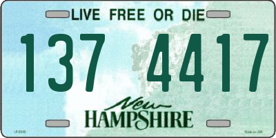 NH license plate 1374417