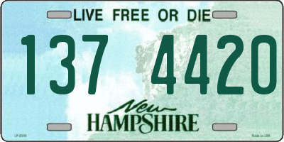 NH license plate 1374420