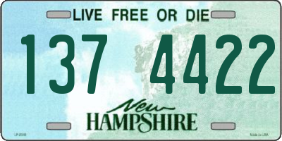 NH license plate 1374422