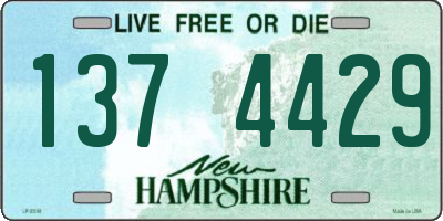 NH license plate 1374429