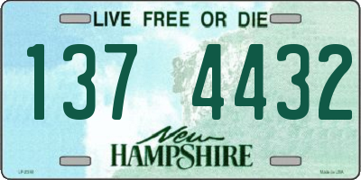 NH license plate 1374432