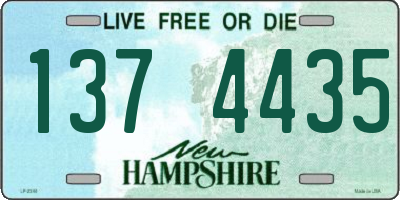 NH license plate 1374435