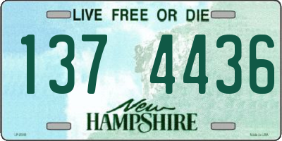 NH license plate 1374436