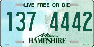NH license plate 1374442