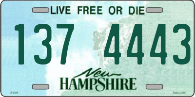 NH license plate 1374443