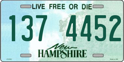 NH license plate 1374452