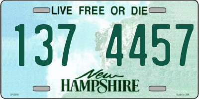 NH license plate 1374457