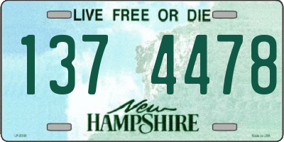 NH license plate 1374478