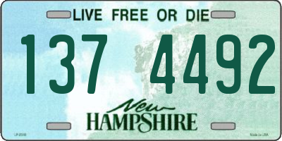 NH license plate 1374492