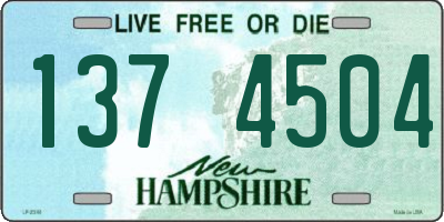 NH license plate 1374504