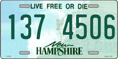 NH license plate 1374506