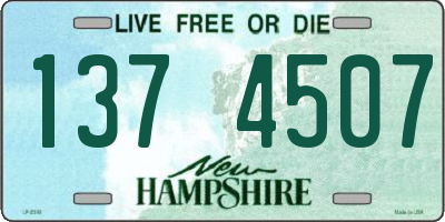 NH license plate 1374507