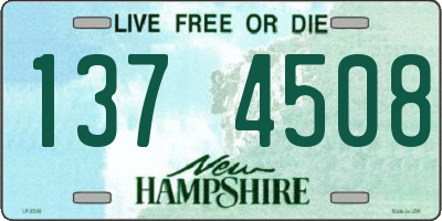 NH license plate 1374508