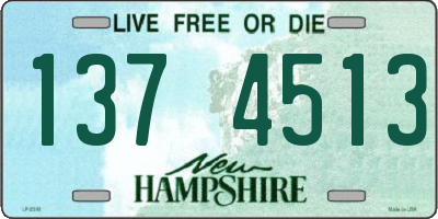 NH license plate 1374513