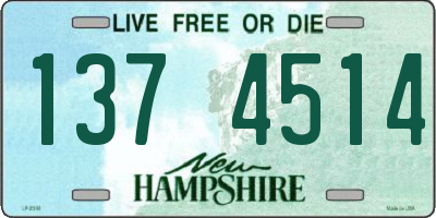 NH license plate 1374514