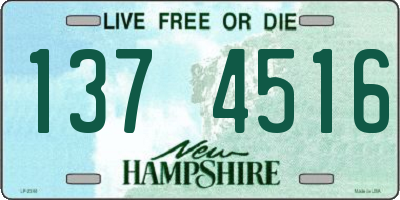 NH license plate 1374516