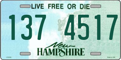 NH license plate 1374517
