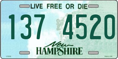 NH license plate 1374520