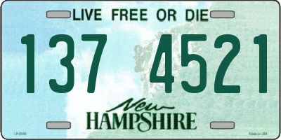 NH license plate 1374521
