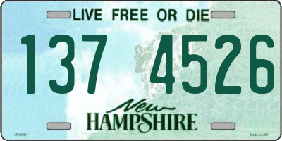NH license plate 1374526