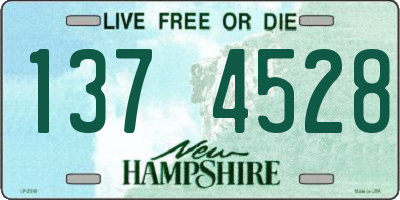 NH license plate 1374528