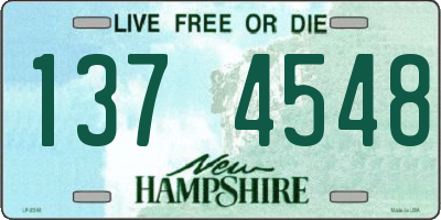 NH license plate 1374548