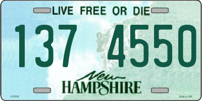 NH license plate 1374550