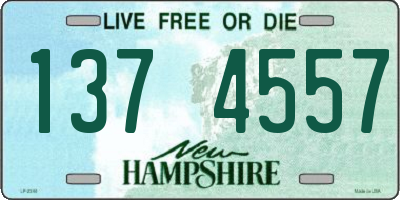 NH license plate 1374557