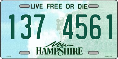 NH license plate 1374561