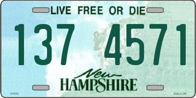NH license plate 1374571