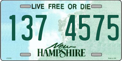 NH license plate 1374575