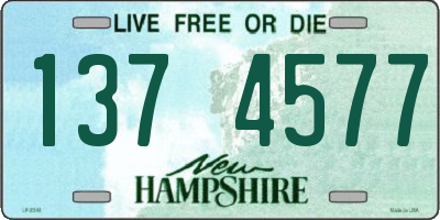 NH license plate 1374577
