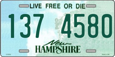 NH license plate 1374580
