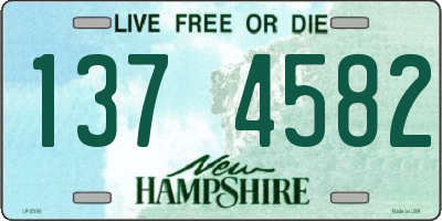 NH license plate 1374582